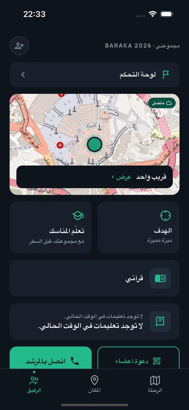 Dalil — المجموعة مباشرة : خريطة الأعضاء, لوحة المرشد