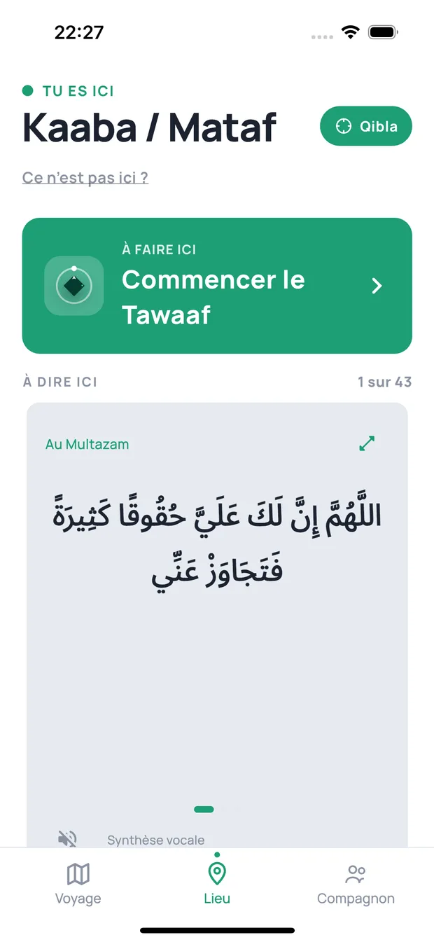 Dalil — Ici & Maintenant : Masjid al-Haram, Commencer le Tawaaf